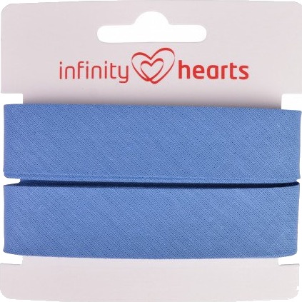 Infinity Hearts Skråbånd Bomull 40/20mm 10 Jeansblå 5m