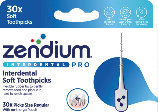 Zendium gummi tannpirkere 30 stk. Myke tannpirkere