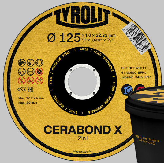 Kutteskive Cerabond X Premium ø125Ã1 CA60Q-BFPX