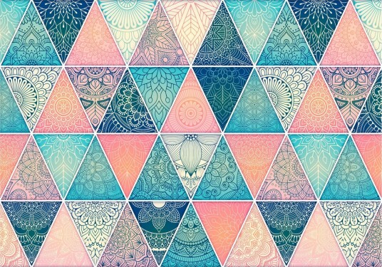 Fototapet Oriental Triangles 250x175 - Finnes i flere størrelser