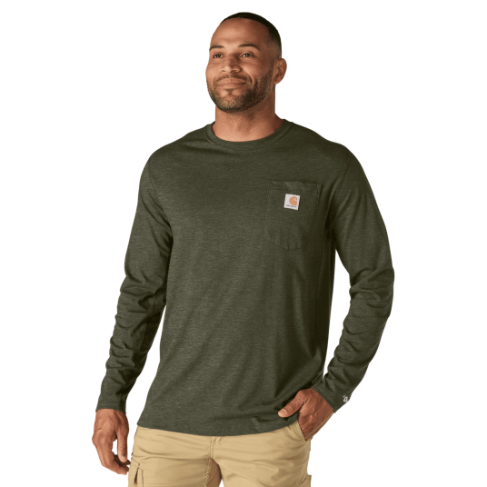 Carhartt Carhartt Force™ Relaxed L/S T Shirt Men Basil Heather S S