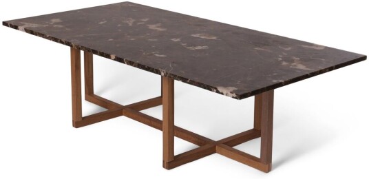 OX Denmarq Ninety sofabord 60x120 cm smoked oak understell Brunt marmor