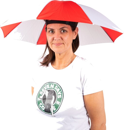 Catsson Paraplyhatt Rød Hvit One-size PK03576