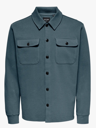 Only & Sons Newkodyl Overshirt Sweat Blå XXL Only & Sons Newkodyl Overshirt Sweat Blå XXL