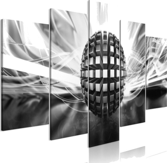 Bilde Metal Ball 5 Parts Wide Black And White 200x100 Artgeist sp. z o. o.