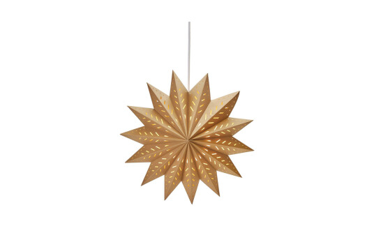 Pr Home ALFA julestjerne 60cm Brun