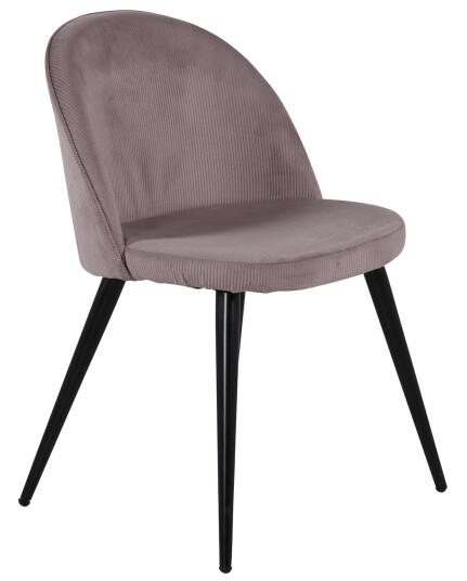 Venture Design Velvet spise stol Rosa Manchestertyg/svart Rosa