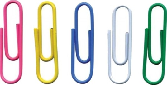 Office Products Office Products Papirklips Kontor Fargede Runde 28 Mm Office Products 500 Stk