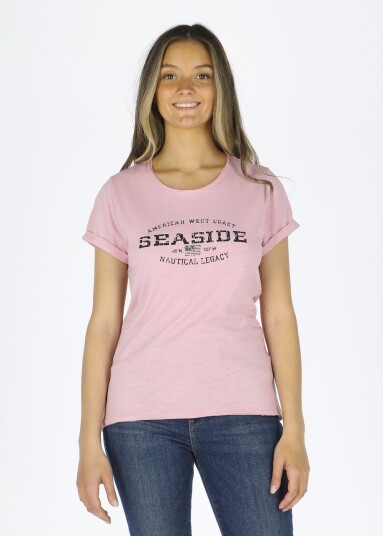 Seaside Nautical Xprnc Tee W Pink 46 Strandklær