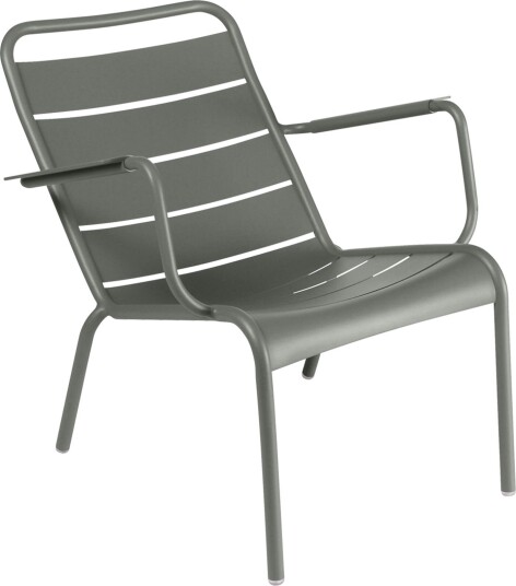 Fermob - Luxembourg Low Armchair Rosemary 48 - Utendørs Spisebordstoler - Frédéric Sofia - grønn Metall