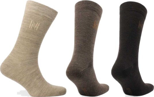 Norfolk Merino Wool Everyday Socks Coffe 3-pack - 43-46 Norfolk Merino Wool Everyday Socks Coffe 3-pack - 43-46