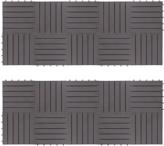 Terrassebord 20 stk gråvasket 30x30 cm heltre akasie Terrassebord 20 stk gråvasket 30x30 cm heltre akasie