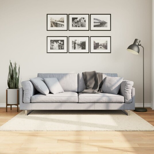Teppe OVIEDO kort luv beige 120x120 cm 8721012230903