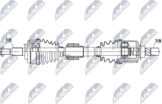 Nty Drivaksel NTY NPW RE 166