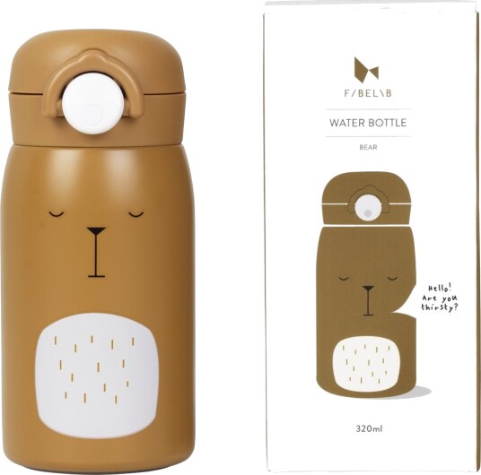 Fabelab Drikkeflaske Small Bear Ochre Brown One Size Fabelab Drikkeflaske Small Bear Ochre Brown One Size