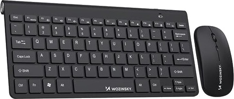 Wozinsky Trådløst Tastatur og Kompakt Mus Sett Svart Wozinsky Trådløst Tastatur og Kompakt Mus Sett Svart