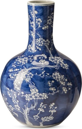 POLSPOTTEN Vase Blossom   Navy   Ø23X H36CM