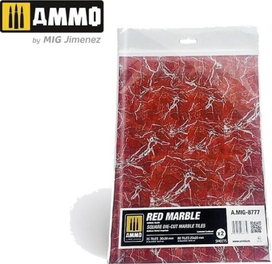 Vallejo Ammo Red Marble Kvadratiske Utstansede Marmorfliser 2 Vallejo Ammo Red Marble Kvadratiske Utstansede Marmorfliser 2