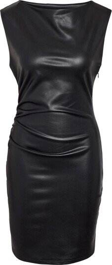 NOISY MAY Nmsandy S/L Pu Dress BLACK L