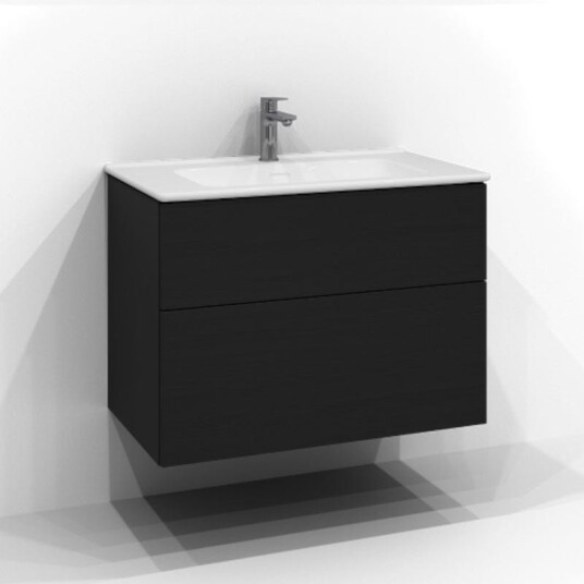 Svedbergs Poem Plan Servantskap D45 med 2 Skuffer Svart ask / 80cm