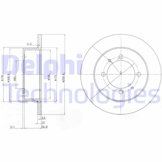 Bremseskive DELPHI BG3609