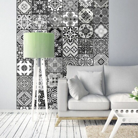 Fototapet Arabesque Black& White 50x1000 - Artgeist sp. z o. o.