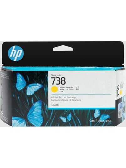 HP 738 / 498N7A - Yellow Ink - Blekkpatron Yellow