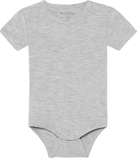 Minymo Body k/e Viskose Grey Melange Minymo 56 Kortermet body Grå