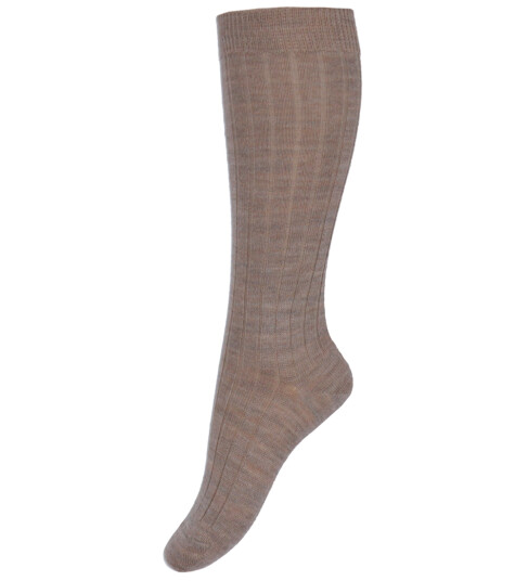 Condor Knestrømper Rib Ull Sand 32/35 Sokker Beige 32 35