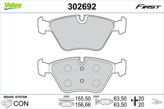 Bremseklosser VALEO 302692
