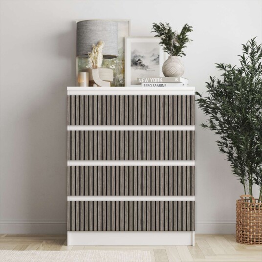 Selvklebende Klistremerker – Ikea Malm Dekaler / Velg Størrelse / Grå Eik