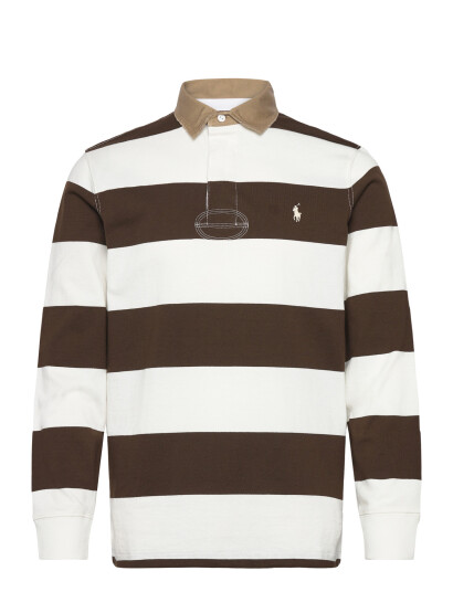 Polo Ralph Lauren Classic Fit Khaki-Collar Rugby Shirt - Brown - XXL