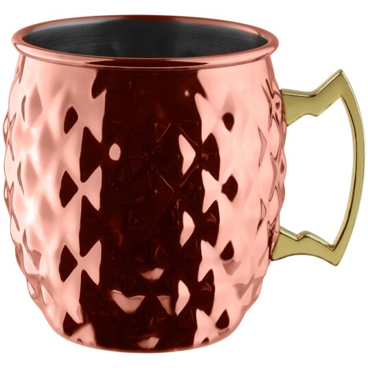 VEGA Moscow Mule beger Glendale diamant; 55cl, 8.7x10 cm ØxH; Kobber