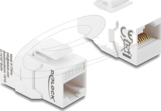 Delock Keystone Module Coupler Rj45 Hunn Til Rj45 Hunn Cat.6A Uskjermet Hvit