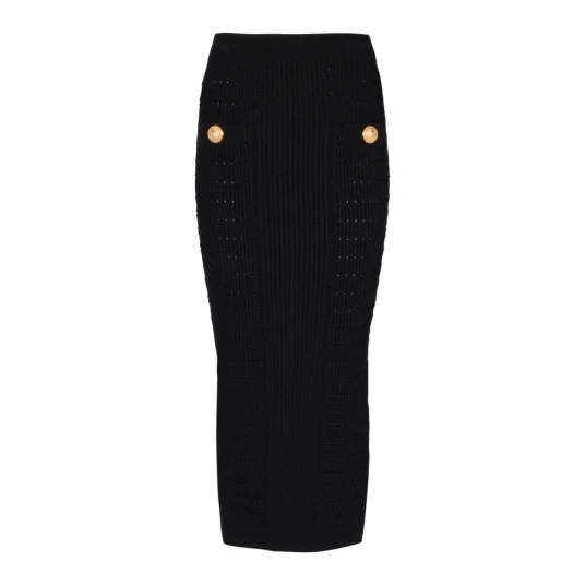 Balmain Dame Skjørt Svart S, Balmain Dame Skjørt Svart S,