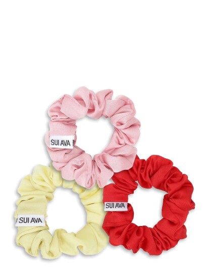 SUI AVA 3 Pack Ruched Ribbon Scrunchies Multi/patterned 3 PACK