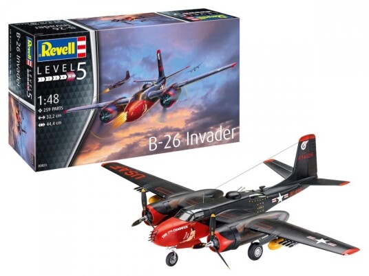 Revell B-26 Invader 1/48 Modellfly Byggesett