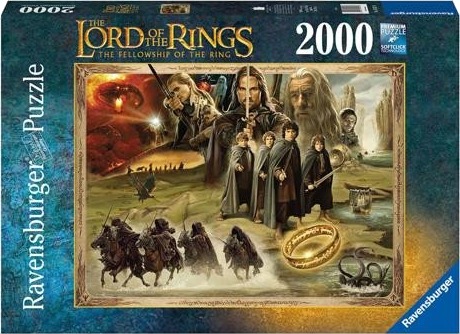 Ravensburger Puslespill 2000 Brikker Ringenes Herre: Ringens Brorskap