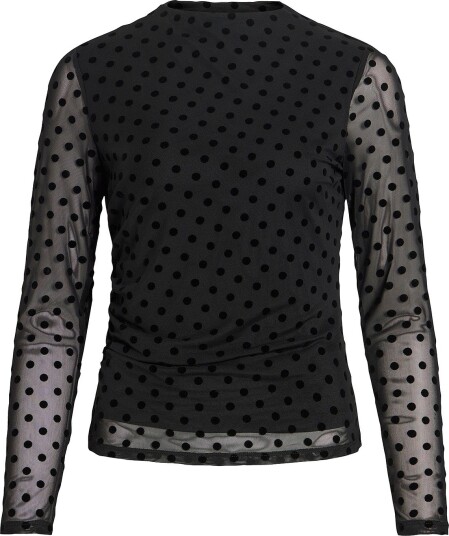Vila Bluse Virikke L/S Funnel Neck Top Svart