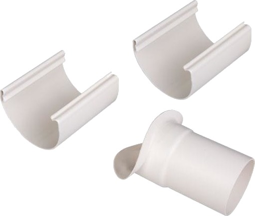 Plastmo tut - justerbar, 11", Ø90mm, hvit