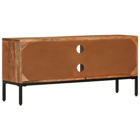 vidaXL TV-benk honningbrun og grå 110x30x50 cm heltre akasie vidaXL TV-benk honningbrun og grå 110x30x50 cm heltre akasie