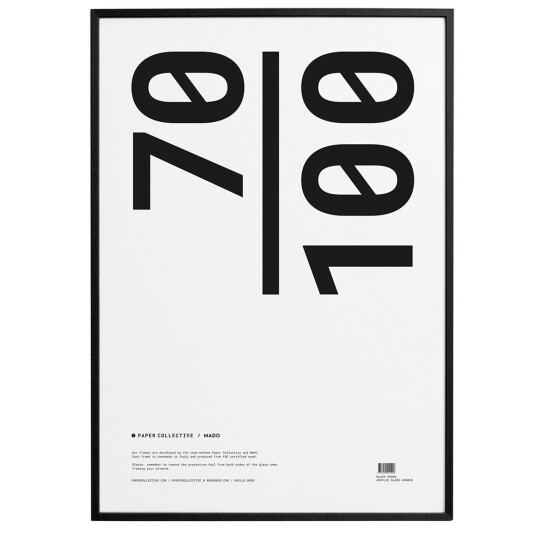 Paper Collective Ramme Svart Tre / Glass 70x100 cm