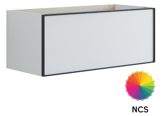 Dansani Inzo Alu ramme Svart Servantskap 1 Skuff B60 120xh40xd44cm NCS Farge / 100cm