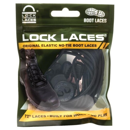 Lock Laces 72' Shoelaces Black OneSize