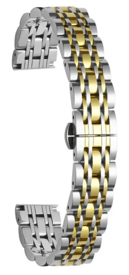 INCOVER Universal 14mm Smartklokkerem i Rustfritt Stål m. Mønster - Sølv / Gull INCOVER Universal 14mm Smartklokkerem i Rustfritt Stål m. Mønster - Sølv / Gull