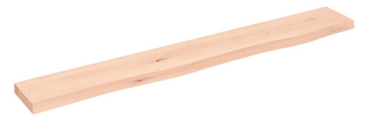 vidaXL Vegghylle 80x10x2 cm ubehandlet heltre eik