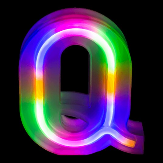 Out of the Blue LED Bokstav Neon - Bokstav Q
