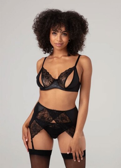 Christine - Wetlook Bra Set Vesper