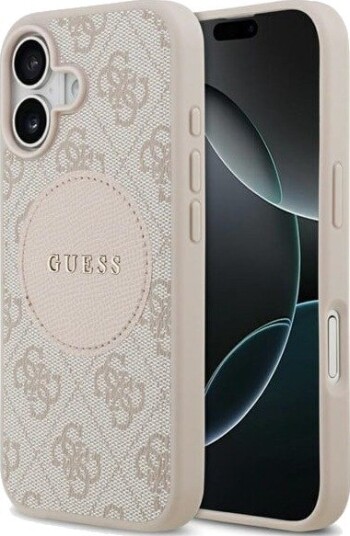 GUESS 4G Circle Classic Logo MagSafe Case for iPhone 17 - Pink
