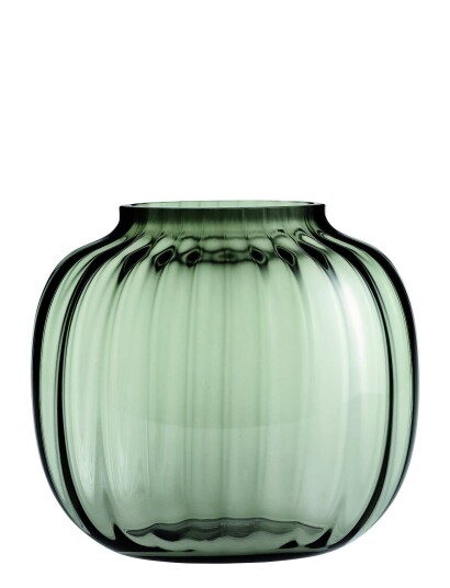 Holmegaard Primula Oval Vase H17,5 Green H17.5CM